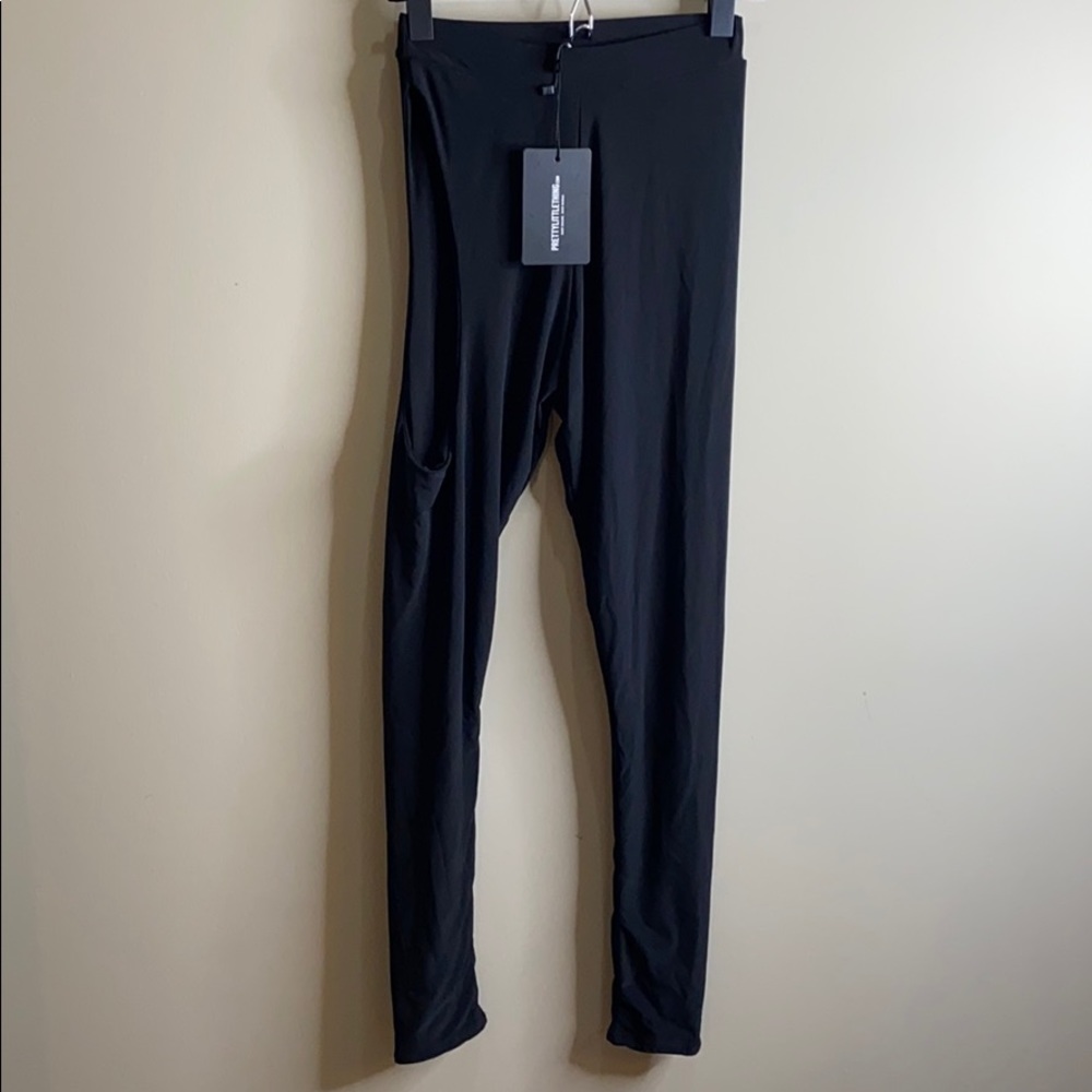 Black Slinky Cut Out Side Legging